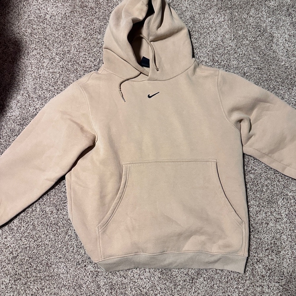 Nike Men's Middle-Swoosh Brown Hoodie